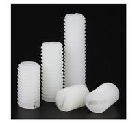 KSeSii Boulon à tête cylindrique en Nylon blanc M3 M4 M5 M6 M8 M10 M12, filetage métrique en plastique, tête plate isolée, vis de fixation sans tête fendue(10mm,M8-5PCS)