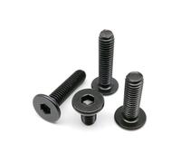 KSeSii Boulon à tête hexagonale Ultra-Mince en Acier Inoxydable 304, 5 à 50 pièces, M2 M2.5 M3 M4 M5 M6 M8 Noir, Douille hexagonale, vis à tête Plate Ultra Fine(8mm,M3 50pcs)