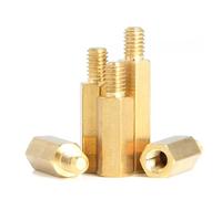 KSeSii Entretoises hexagonales en laiton M5 M6, 10 à 50 pièces, entretoises for cartes mères, Support de piliers filetés mâle-femelle, boulon de colonne, vis d'ordinateur(M5x30 thread7(25pcs))