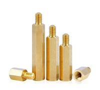 KSeSii Laiton hexagonal mâle femelle entretoise goujon métrique hexagone fileté pilier carte mère entretoise boulon vis M3 M4 M5 M6(35mm 20pcs,M5 (Thread 7mm))