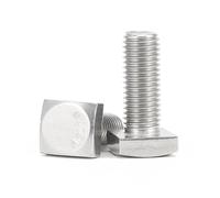 KSeSii Vis à tête carrée en Acier Inoxydable M4 M5 M6 M8 M10 M12 304 A2, Boulon de Machine à tête carrée en Forme de Quadrate, 1 à 10 pièces, GB35(16mm,M8-2pcs)