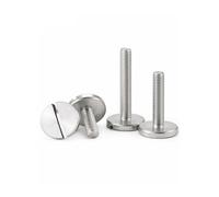 KSeSii Vis à tête Plate Extra Large à Fente en Un Mot M2.5 M2 M3 M4 M5 M6 en Acier Inoxydable 304 Boulon à tête Ronde Plate(8mm,M2.5-5Pcs)