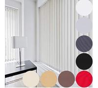 KSHANDEL24 Rideau coulissant à lamelles, système complet prêt à l'emploi, blanc, noir, gris, marron, 8 couleurs, 14 tailles, gris clair, 250 x 180 cm