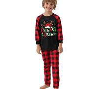 KSHSAA Pyjamas de Noël en - Pyjamas Assortis à Carreaux Rouges en