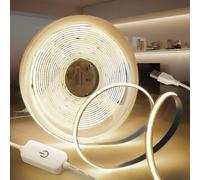 KSIBNW Ruban LED COB 5V, 3M Blanc Naturel 4000K USB Bande LED Dimmable Bandeau Largeur 8mm Autocollant Lumineuse 320LED/M Flexible Luminescence Bande pour Chambre,TV Rétroéclairage,Armoire Décoration
