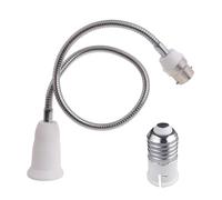 Ksikdeg Adaptateur d'extension pour douille B22 vers E27, 60 cm | Rallonge d'ampoule, col de cygne flexible flexible, extension réglable à 360°, base de lampe LED, maison