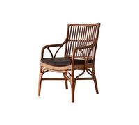 ksjdieunf Fauteuils de Bureau pour la Maison Retro Rattan Chair Home Backrest Armrest Dining Homestay Cafe Restaurant Leisure Salon et Loisirs