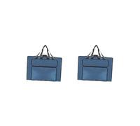 KSJOAIDDE Étui portefeuille d'art avec poches extérieures et poignée pour voyage Bleu Taille L, Lot de 2 (bleu), Optional