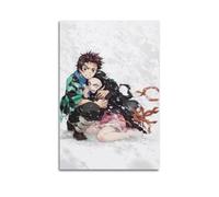 KSOXDAITIP Poster de Tanjiro et Nezuko de Comic Demon Slayer Kimetsu No Yaiba - Impression sur toile - Décoration murale moderne pour chambre à coucher - 40 x 60 cm