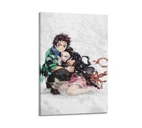 KSOXDAITIP Poster de Tanjiro et Nezuko de Comic Demon Slayer Kimetsu No Yaiba - Impression sur toile - Décoration murale moderne pour chambre à coucher - 40 x 60 cm
