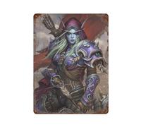 KSOXDAITIP Poster Game World of Warcraft Sylvanas - Décoration murale moderne en métal - Décoration d'intérieur - Décoration d'intérieur - Décoration vintage - 40 x 30 cm