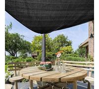 KSQP Filet Ombrage Serre Tunnel Voiles d'ombrage pour Patio Toile Ombrage Imperméable Toile pour Pergola avec œillets pour Tissu pour Pergola Filet Dombrage,Black-3.0x3.0m