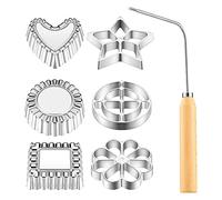 Ksrnsne Achappam Moul Bunuelos et Rosettes Ensemble, Coeur Étoile Cercle Carré Moule pour Cuisine Cuisson Frite