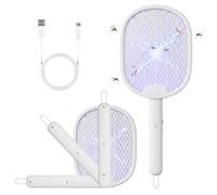 Kssvzz Raquette Electrique Insectes, Tapette à Mouches Pliable