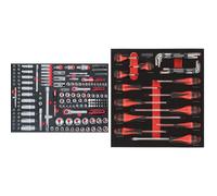 Kstools Module de douilles et accessoires 1/4'' - 3/8'' - 1/2', 175 pièces' & 712.5028 - Module de Vissage, 28 Pièces - Module pour Établi ou Servante d’Atelier