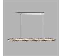ksxnkhk Suspension LED Moderne à Anneau Rond en Cristal, réglable, Luxueuse et chaleureuse, idéale pour Le Salon et la Salle à Manger.