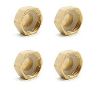 KtbeYTi 4 Bouchons Robinet Filetés Laiton 3/4" avec 4 Disques | bouchon radiateur,bouchon,bouchon pvc 40,filasse,tuyau arrivee d'eau machine a laver,raccord plomberie,raccord 3/4