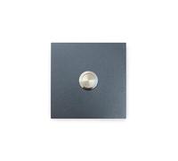 KTC-Home Sonnette de porte de qualité supérieure - Anthracite - Bouton poussoir plat - Dimensions : 8 x 8 cm - RAL 7016 - Résistant aux UV et aux intempéries - Revêtu par pulvérisation