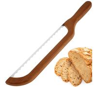 KTCINA Coupe-arc à Pain 40cm Couteau à Pain Bois avec Lame Dentelée en Acier Inoxydable Couteau à Pain Dentelé Coupe Levain pour Fait Maison Multi-usages pour Couper Pain Daliéba (A)