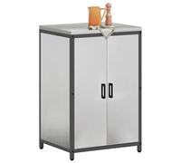 KTHLBRH Armoire de cuisine Hattem Argent 60 x 50 x 92 cm Acier | 2 portes, structure robuste, design moderne, montage facile, utilisation extérieure