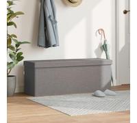 KTHLBRH Banc de rangement pliable Gris clair 110 x 38 x 38 cm | Siège rembourré en mousse, plateau amovible, motif matelassé, charge maximale 110 kg