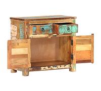KTHLBRH Buffet pour salon, salle à manger, 70 x 35 x 65 cm, en bois vieilli massif, pour salon, cuisine, salle à manger