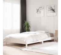 KTHLBRH Cadre de lit pour chambre à coucher, hôtel, meuble de chambre à coucher, lit superposé, blanc, 90 x 190 cm, en pin massif, pour chambre à coucher, hôtel, bureau