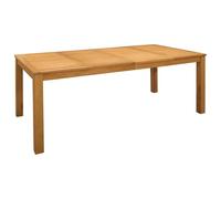 KTHLBRH Ensemble de salle à manger 9 pièces beige en bois de chêne massif | Table 200 x 100 x 75 cm, chaises rembourrées 45 x 59 x 92 cm, charge 110 kg par chaise, style minimaliste, nettoyage facile