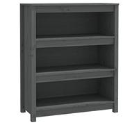 KTHLBRH Étagère décorative pour salon, rangement de livres, bureau, bibliothèque, gris, 80 x 35 x 97 cm, en pin massif, pour livres, salon, bureau, bureau