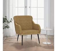 KTHLBRH Fauteuil marron 63 x 76 x 80 cm en velours, fauteuil de lecture, fauteuils de salon, convient pour le salon, la chambre à coucher