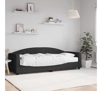 KTHLBRH Lit de jour avec matelas, noir, 80 x 200 cm, tissu, cadre de lit pour salon, cadre de lit d'hôtel, cadre pour chambre à coucher, convient pour chambre à coucher