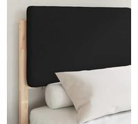 KTHLBRH Lit double en pin massif noir 140 x 200 cm | Tête de lit rembourrée, lattes incluses, pas de sommier tapissier, assemblage facile