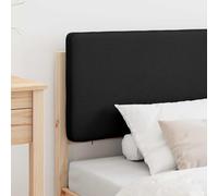KTHLBRH Lit en pin massif noir 195,5 x 80,5 cm | Tête de lit rembourrée, base à lattes, sans sommier tapissier, montage facile