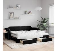 KTHLBRH Lit gigogne à tiroirs noir 80 x 200 cm Telaio per Camera da letto Struttura del letto dell'hotel Cornice da letto per soggiorno Adatto per Camera da letto