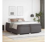KTHLBRH Structure de lit gris 180 x 200 cm tissu | Design moderne, lignes épurées, base robuste, adapté à la chambre à coucher