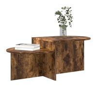 KTHLBRH Table basse chêne fumé 100 x 50 x 40 cm | Bois d'ingénierie de qualité, espace de rangement, adaptable au salon et à la chambre à coucher