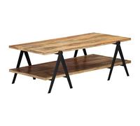 KTHLBRH Table basse en bois massif de manguier pour salon, chambre à coucher, bureau - 115 x 60 x 40 cm