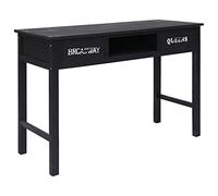 KTHLBRH Table console noire 110 x 45 x 76 cm en bois, table basse pour entrée, salon ou salle à manger