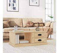 KTHLBRH Table d'appoint pour salon, table basse fonctionnelle en chêne sonoma 90 x 50 x 35 cm, matériau en bois pour salon, chambre à coucher, bureau