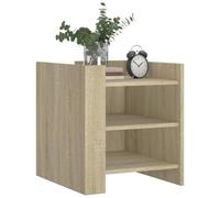 KTHLBRH Table de chevet chêne Sonoma 45 x 50 x 50 cm Bois multicouche | Deux compartiments de rangement, plateau robuste, facile à nettoyer, deux modes de montage, pour chambre à coucher