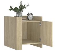 KTHLBRH Table de chevet chêne Sonoma 45 x 50 x 50 cm Bois multicouche | Plateau robuste, grand compartiment, facile à nettoyer, deux modes de montage, charge maximale 60 kg