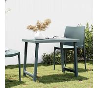 KTHLBRH Table d'extérieur - Meuble de jardin - Table de balcon - Table de camping - Vert - 79 x 56 x 64 cm - En polypropylène - Aspect bois - Pour jardins, terrasses, balcons