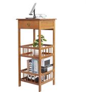 KTN® - Table d'appoint - Table basse - Table de chevet - Meuble multifonctionnel - 3 niveaux - Bambou