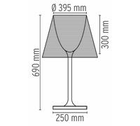 FLOS Lampe de table KTribe T2 fumé Gris