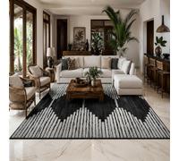 KTYUTJDH Tapis,Abstrait Moderne Noir et Blanc Rectangular 160 x 220 cm,Tapis Salon Chambre Décoration,sous Table et Chaises Salle a Manger,
