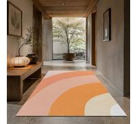 KTYUTJDH Tapis,Abstrait Moderne Orange, Beige, Rose, Blanc, Rectangular 160 x 220 cm,Tapis Salon Chambre Décoration,sous Table et Chaises Salle a Manger,