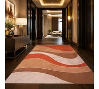 KTYUTJDH Tapis,Abstrait Orange, Marron, Beige, Blanc, Rectangular 160 x 220 cm,Tapis Salon Chambre Décoration,sous Table et Chaises Salle a Manger,