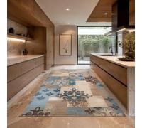 KTYUTJDH Tapis,Bleu, Beige, Marron, Blanc, Noir, Oriental Vintage Moderne Rectangular 160 x 220 cm,Tapis Salon Chambre Décoration,sous Table et Chaises Salle a Manger,