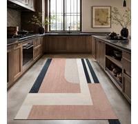 KTYUTJDH Tapis,Géométrie Moderne Beige, Marron, Noir, Blanc Rectangular 160 x 220 cm,Tapis Salon Chambre Décoration,sous Table et Chaises Salle a Manger,