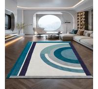 KTYUTJDH Tapis,Géométrie Moderne Verte, Grise, Bleue, Blanche, Noire Rectangular 70 x 120 cm,Tapis Lavable pour Maison Salon Chambre Bureau Cuisine l'entrée Couloir,
